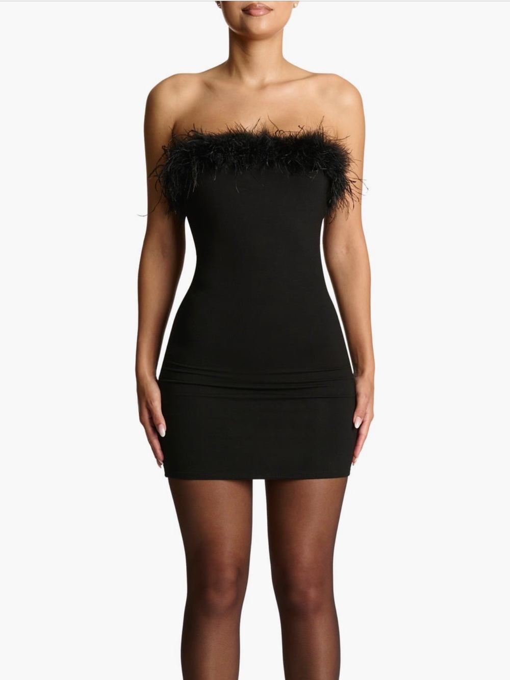 Naked wardrobe Minidress butter feather